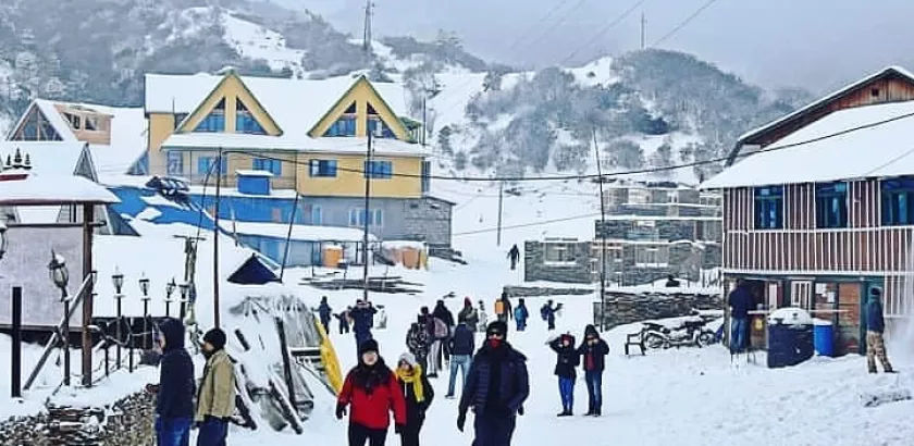 kuri village covered with snow